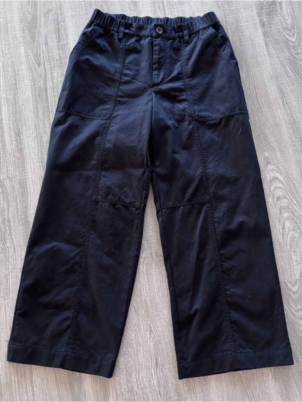 Women’s black On 34th canvas wide leg cropped pant